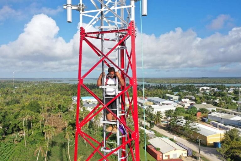 WanTok Tonga Engineer On Tower